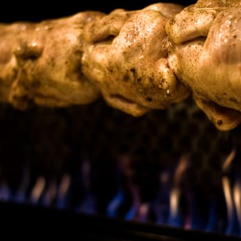 Sodo Kitchen - Cafe Bon Appetit - roasting chicken on a stick - Cafeteria Near Me - Seattle, Washington