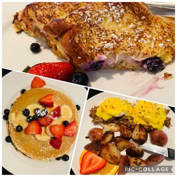 Sweet E's Cafe - -Stuffed French toast -Blueberry pancakes with fresh fruits -Kalua Pork Eggs Benedict - Cafes Near Me - Honolulu, Hawaii Sweet E's Cafe - -Stuffed French toast -Blueberry pancakes with fresh fruits -Kalua Pork Eggs Benedict - Cafes Near Me - Honolulu, Hawaii