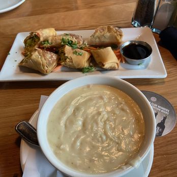 BJ's Restaurant & Brewhouse - Clam Chowder & Avocado Egg rolls - American Near Me - San Jose, California BJ's Restaurant & Brewhouse - Clam Chowder & Avocado Egg rolls - American Near Me - San Jose, California