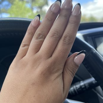 Nails Please - Nails done by Michelle (Gel X with black French tips) - Nail Salons Near Me - Fremont, California