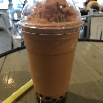 Teapresso Bar - Thai Tea Frappe (Large 24oz) with boba - Coffee & Tea Near Me - Honolulu, Hawaii Teapresso Bar - Thai Tea Frappe (Large 24oz) with boba - Coffee & Tea Near Me - Honolulu, Hawaii