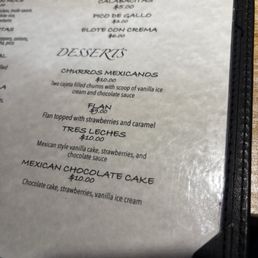 Dessert Menu Dessert Menu