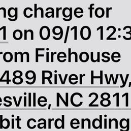 My charge and order was incorrect.