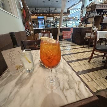 Via Maestra 42 - Excellent and generous Aperol Spritz, served with a lemon slice and lots of ice , nice paper straw. - Delis Near Me - Santa Barbara, California Via Maestra 42 - Excellent and generous Aperol Spritz, served with a lemon slice and lots of ice , nice paper straw. - Delis Near Me - Santa Barbara, California