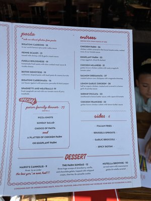 Menu photo 8 Parm Copley Place Boston, MA