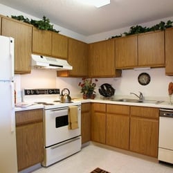 Village Shores Senior Community - Kitchen in an apartment at Village Shores Senior Community in Richfield, MN.
