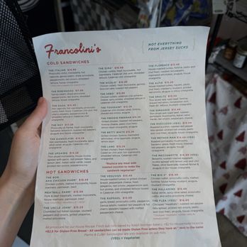 Francolini’s - Menu - Sandwiches Near Me - New Orleans, Louisiana Francolini’s - Menu - Sandwiches Near Me - New Orleans, Louisiana