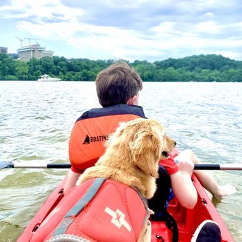 Boating In DC at Key Bridge Boathouse - Two person canoe. They allow dogs with you : ) - Boating Near Me - Washington, DC, District of Columbia