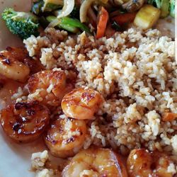 Ocko's Japanese Steakhouse - Hibachi shrimp & fried rice. We've eaten there 3X. Staff does need more training. Overall, it's good & thankful they're open!