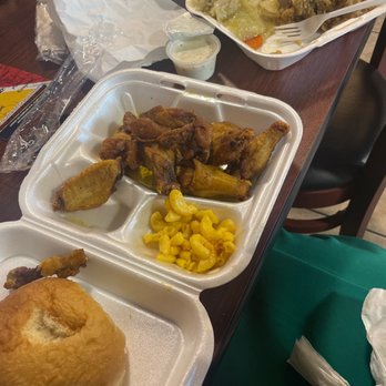 Mo Better Chicken - 10 Piece Lemon Pepper Wings Cabbage Collard Greens Dressing Roll - Chicken Shop Near Me - Lithonia, Georgia Mo Better Chicken - 10 Piece Lemon Pepper Wings Cabbage Collard Greens Dressing Roll - Chicken Shop Near Me - Lithonia, Georgia