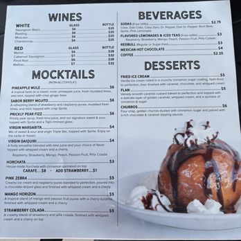 Cafe Sabor - Drinks menu - Latin American Near Me - Cedar City, Utah Cafe Sabor - Drinks menu - Latin American Near Me - Cedar City, Utah