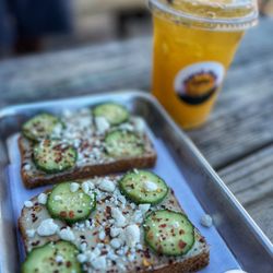 HUMMUS TOAST from Marsh Moon Café