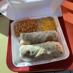 Robertitos Mexican Food - 2 beef burritos combination plate!