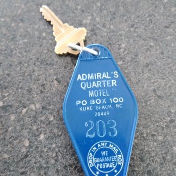 Admirals Quarters - Old school keys for the rooms! - Hotels Near Me - Kure Beach, North Carolina