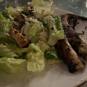 Rusty Pelican - Miami - Classic Caesar Salad with octopus - Seafood Near Me - Key Biscayne, Florida Rusty Pelican - Miami - Classic Caesar Salad with octopus - Seafood Near Me - Key Biscayne, Florida
