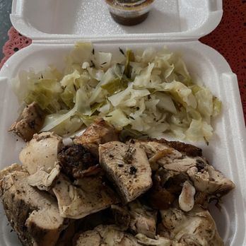 Caribbean Delight - Jerk Chicken and cabbage. - Caribbean Near Me - St Louis, Missouri