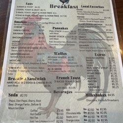 Tracy’s Cafe - Breakfast menu