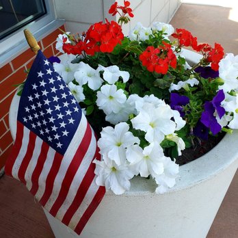 McDonald's - an american flag in a flower pot - Burgers Near Me - Portage, Indiana McDonald's - an american flag in a flower pot - Burgers Near Me - Portage, Indiana