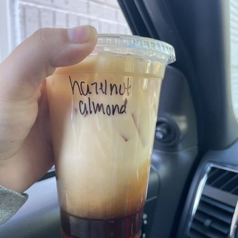 Kennesaw Coffee - Hazelnut almond milk iced latte - Coffee & Tea Near Me - Kennesaw, Georgia Kennesaw Coffee - Hazelnut almond milk iced latte - Coffee & Tea Near Me - Kennesaw, Georgia