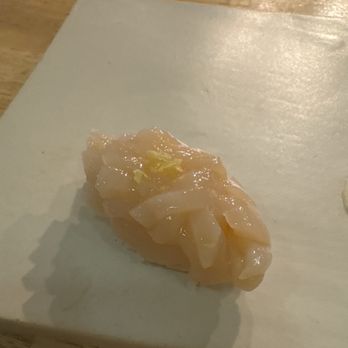 Sushi Tomoki - Hokkaido hotate (scallop with lemon powder and soy sauce) - Sushi Bars Near Me - Los Angeles, California