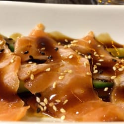 Meiji Era - Zoom sur le tataki saumon trop bon