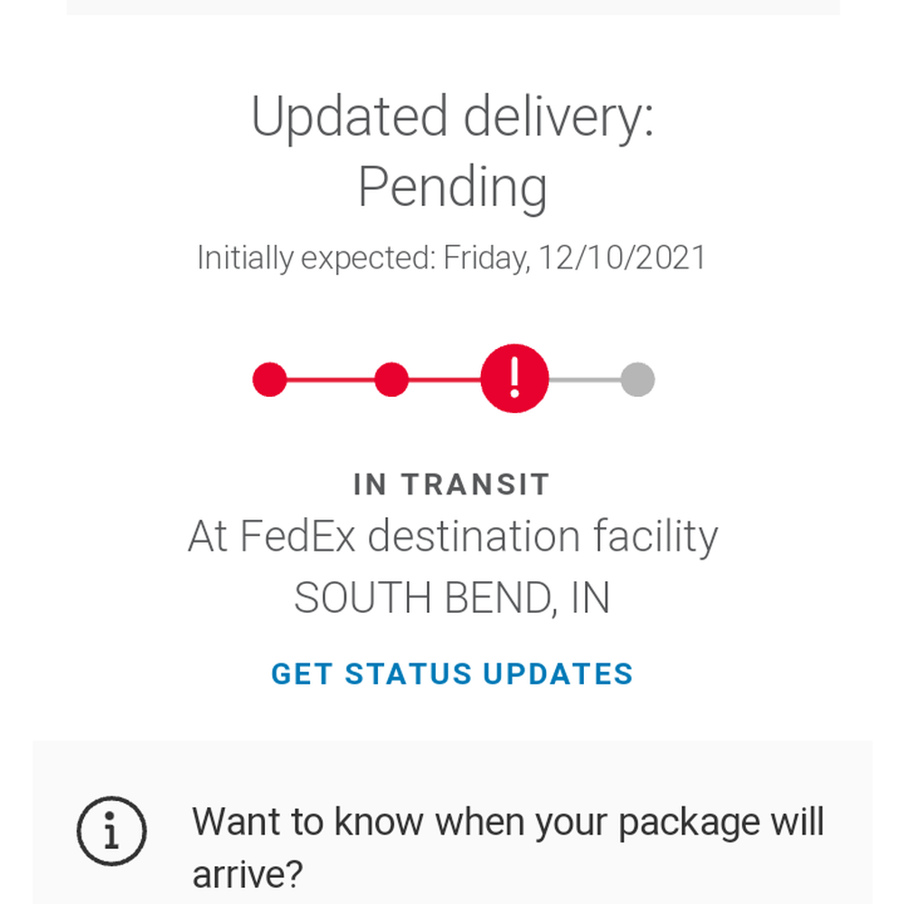 This is my update... Dec 10 they received my package. I am 3 hours away and today is December 24th. Called and no help.