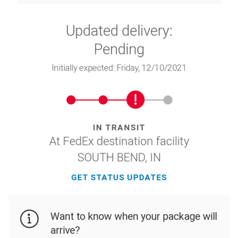 FedEx Ship Center - This is my update... Dec 10 they received my package. I am 3 hours away and today is December 24th. Called and no help. - Shipping Centers Near Me - South Bend, Indiana FedEx Ship Center - This is my update... Dec 10 they received my package. I am 3 hours away and today is December 24th. Called and no help. - Shipping Centers Near Me - South Bend, Indiana