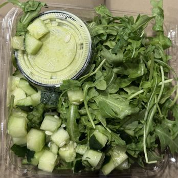 Modern Market - Basil buttermilk dressing, arugula side salad (swapped pickled onions for diced cucumber) - Breakfast & Brunch Near Me - Denver, Colorado Modern Market - Basil buttermilk dressing, arugula side salad (swapped pickled onions for diced cucumber) - Breakfast & Brunch Near Me - Denver, Colorado