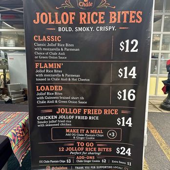 Chále - Menu - Food Delivery Services Near Me - Cincinnati, Ohio