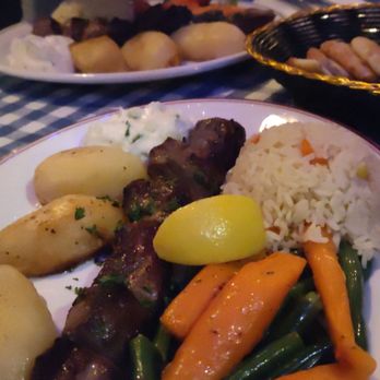 Mythos Greek Taverna - Lamb souvlaki and a side of pita - Greek Near Me - Edmonton, Alberta