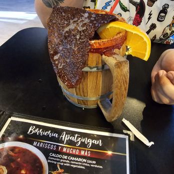 Birrieria Apatzingan - Michelada with some cuero - Mexican Near Me - Kent, Washington