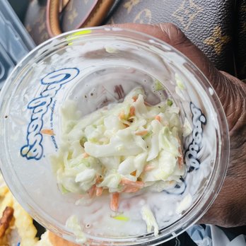 Culver's - I opened my cup to this spoonful of coleslaw - Burgers Near Me - Monee, Illinois