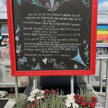 Little Red's Espresso & Bakery - a chalkboard with a poem on it - Coffee & Tea Near Me - Wenatchee, Washington