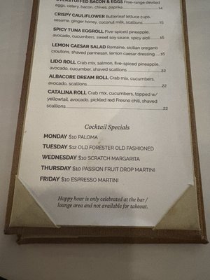 Menu photo 6 Shorebird Newport Beach, CA Menu photo 6 Shorebird Newport Beach, CA