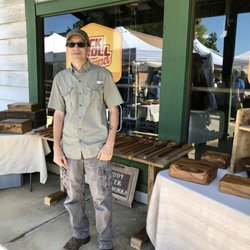 Covington Antiques And Uniques Festival - Muddy Waters Sinker Cypress - tongue in groove boxes, truly a master craftsman
