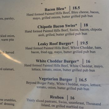 Leaky Roof - Lunch Menu (particle) - Gastropubs Near Me - Portland, Oregon