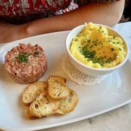 Beef Tar tar and puréed potato Beef Tar tar and puréed potato