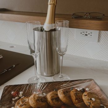 Ada Hotel - Wine and dessert delivered to our room. - Restaurants Near Me - Ada, Michigan
