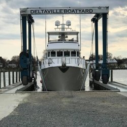 Deltaville Marina - Our Boat Yard 75ton Lift