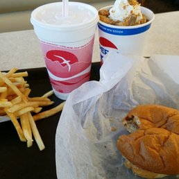 Cheeseburger, fries and Butterfinger cyclone Cheeseburger, fries and Butterfinger cyclone