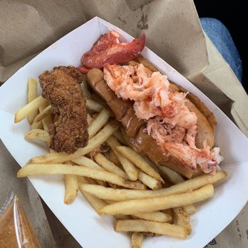 Angie's Lobster - This is the lobster roll #1 with half a fried lobster tail. - Seafood Near Me - Mesa, Arizona Angie's Lobster - This is the lobster roll #1 with half a fried lobster tail. - Seafood Near Me - Mesa, Arizona