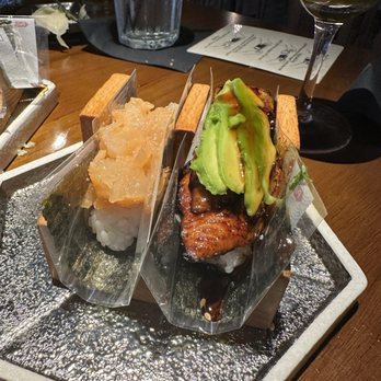 Koi - Unagi Avocado hand roll Hotate hand roll - Sushi Bars Near Me - Houston, Texas Koi - Unagi Avocado hand roll Hotate hand roll - Sushi Bars Near Me - Houston, Texas