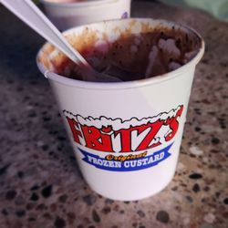 Fritz's Frozen Custard - Chocolate concrete with oreo