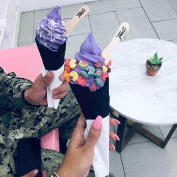 Thrills Soft Serve - Ube soft serve; coconut shavings & trix cereal! - Ice Cream & Frozen Yogurt Near Me - Honolulu, Hawaii