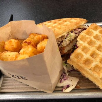 Bruxie - Original chicken sandwich with tater tots - Sandwiches Near Me - Orange, California Bruxie - Original chicken sandwich with tater tots - Sandwiches Near Me - Orange, California