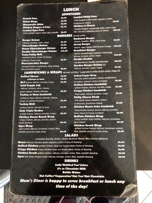 Menu photo 1 Mom's Diner Syracuse, NY Menu photo 1 Mom's Diner Syracuse, NY