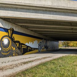 Big 4 Trail - The Big 4 Mural celebrating its rail history