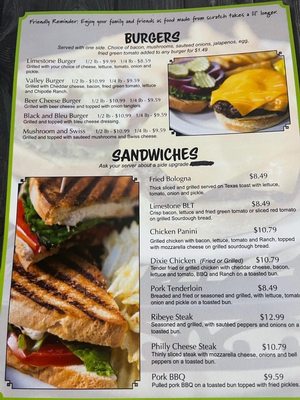 Menu photo 5 Limestone Grille Mt Vernon, KY