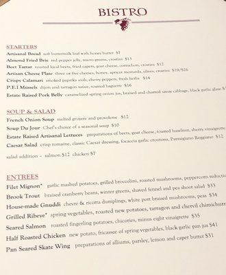 Menu photo 4 The Bistro Asheville, NC Menu photo 4 The Bistro Asheville, NC