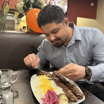 Aria's Grill - Me and my BF always order the Beef Koobideh, rice and roasted veggies ‍ - Persian/Iranian Near Me - Torrance, California